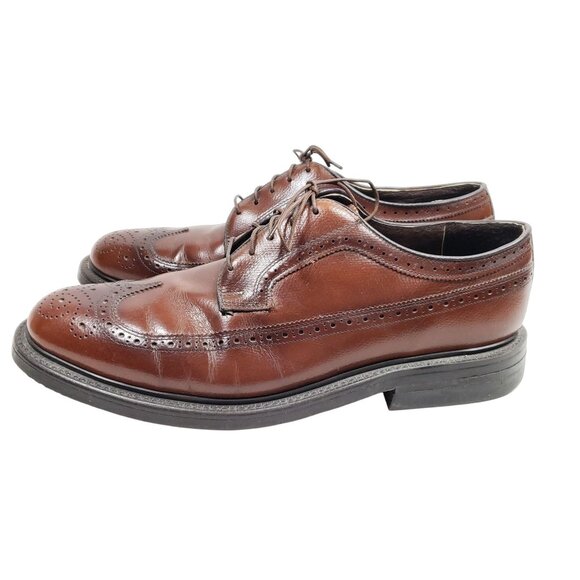 Stuart McGuire Men\'s Size 9.5 E Long Wing Oxford Brown Leather main image 8